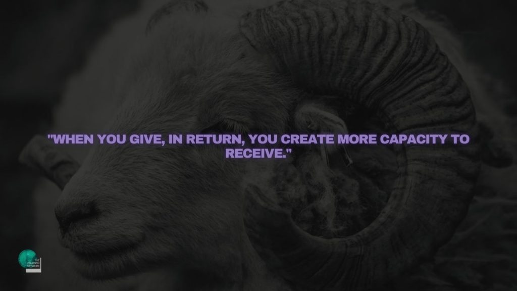 When you give, in return, you create more capacity to receive.